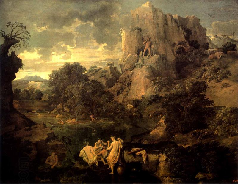 Nicolas Poussin Landscape with Hercules and Cacus oil painting picture